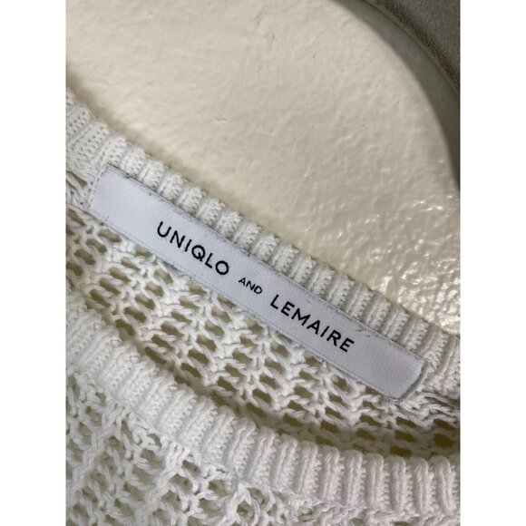 Uniqlo x Lemaire White Open Knit Sweater Size Large Long sleeve Minimalist - Picture 3 of 14